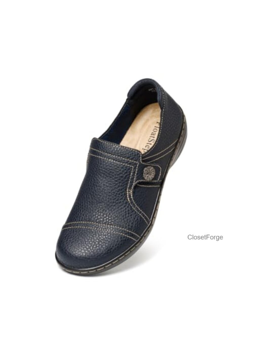 Womens Lightweight Leather Loafers Comfortable Casual Office Shoes